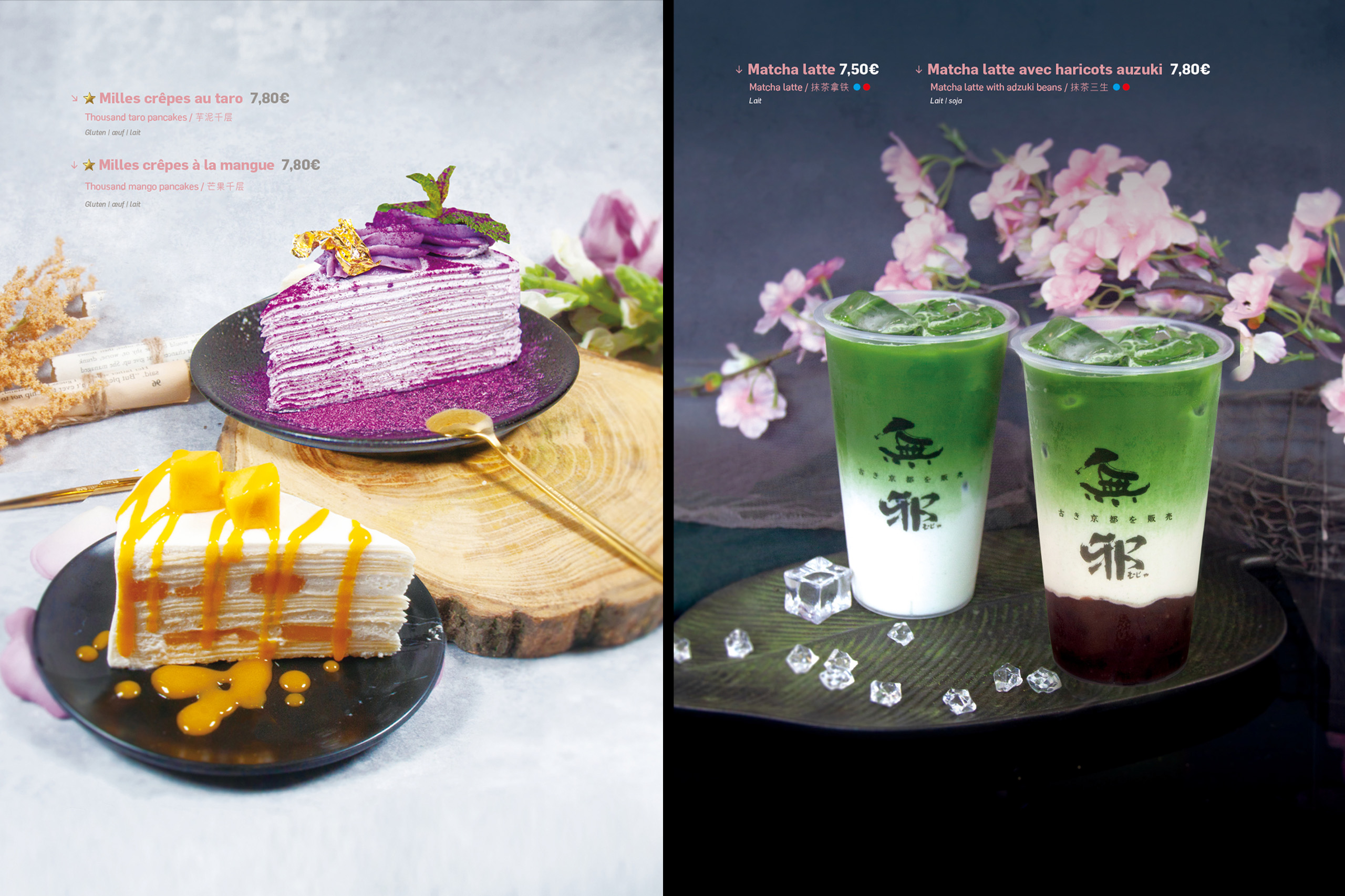 Matcha ochaya menu design